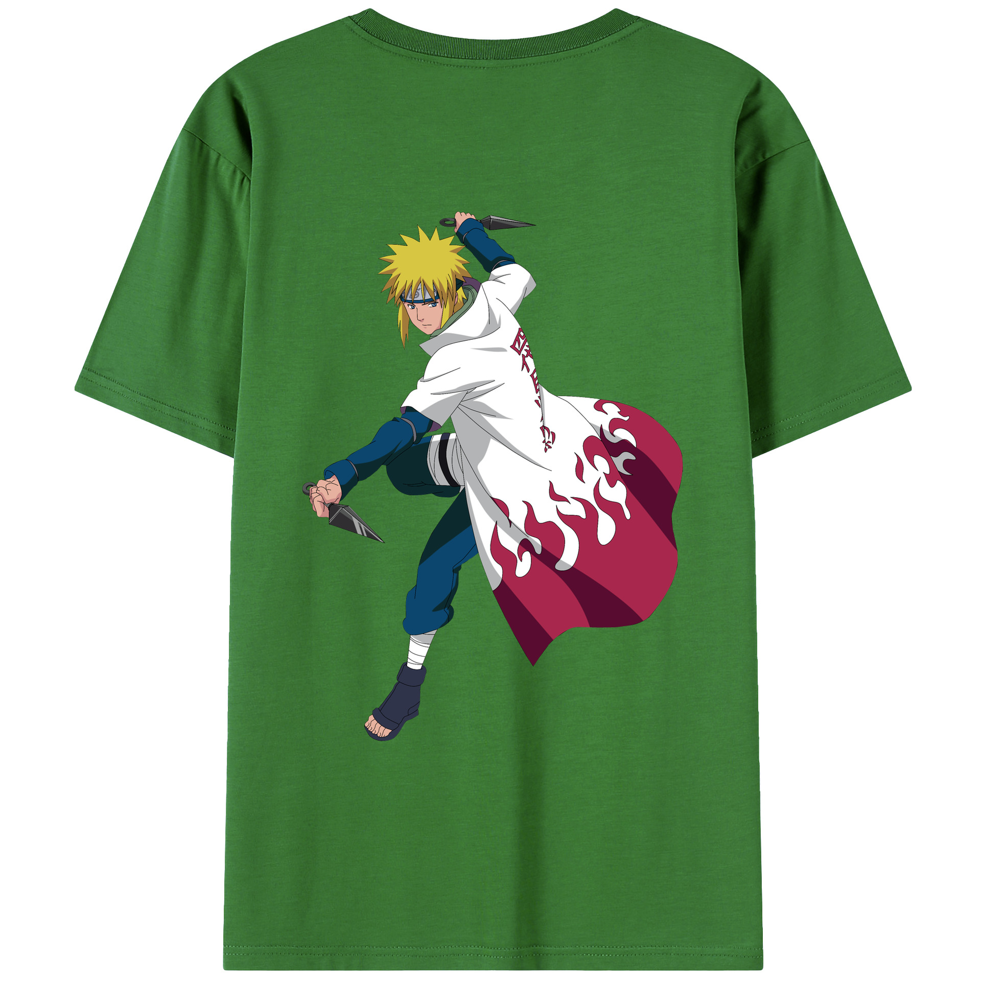 （画像用） NARUTO -ナルト- 波風 ミナト Namikaze Minato レディース半袖Tシャツ(バックプリント)